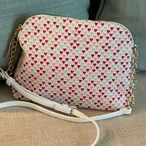 Heart Patterned Crossbody Bag
